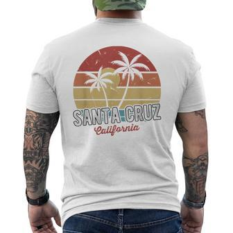 Santa Cruz California 70S Beach Surfing Retro Men's Back Print T-shirt | Mazezy