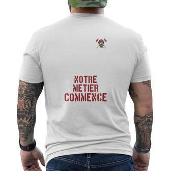 Sauver Ou Périr  Pompiers Men's Crewneck Short Sleeve Back Print T-shirt - Seseable
