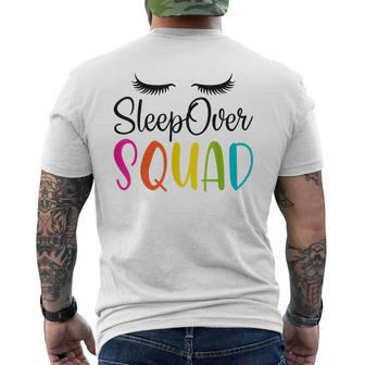 Sleepover Squad Slumber Party Cute Pajama Party Sleep Over Men's Back Print T-shirt | Mazezy