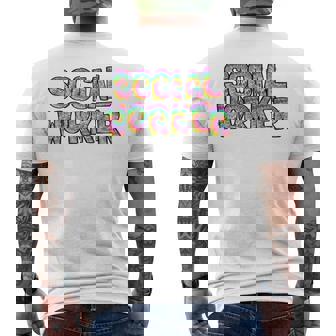 Social Worker Tie Dye 2023 School Social Worker Men's Back Print T-shirt | Mazezy