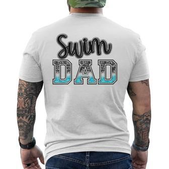 Swim Dad Swimming Diving Camo Western Fathers Day Men's T-shirt Back Print - Thegiftio UK