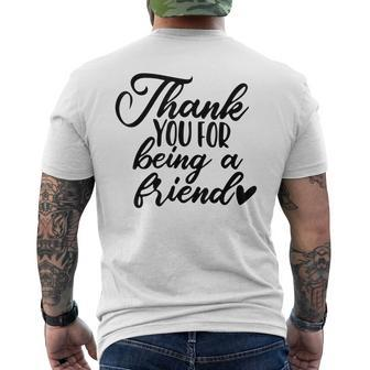 Thank You For Being A GolDen Friend Vintage Retro Men's T-shirt Back Print - Seseable