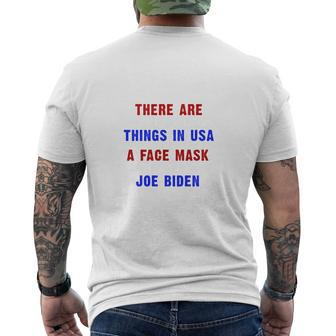 Three Useless Things In Usa Face Vaccine Joe Biden Men's Crewneck Short Sleeve Back Print T-shirt - Monsterry CA