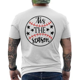Tis The Season Baseball Men's Back Print T-shirt | Mazezy