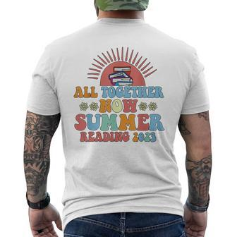 All Together Now Summer Reading 2023 Book Lover Men's Back Print T-shirt | Mazezy
