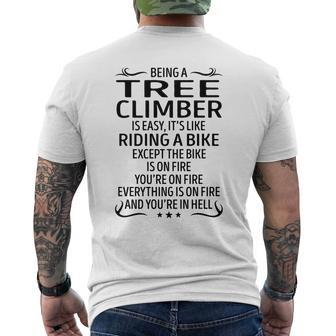 Being A Tree Climber Like Riding A Bike Men's T-shirt Back Print - Seseable
