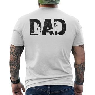 Mens Trex Dad Dinosaur Lover Cool Vintage Mens Fathers Day Men's T-shirt Back Print - Seseable