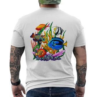 Tropical Fish V2 Men's Crewneck Short Sleeve Back Print T-shirt - Monsterry