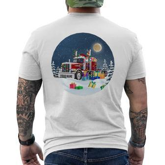 For Trucker - Porcelain Ornament - Circle Men's T-shirt Back Print - Seseable