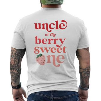 Uncle Of The Berry Sweet One Strawberry First Birthday 1St Gift For Mens Mens Back Print T-shirt | Mazezy