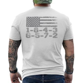 Usa Flag 18436572 Firing Order Small Block Engine V8 Block Men's T-shirt Back Print - Seseable