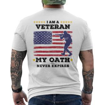 I Am A Veteran My Oath Never Expires Veteran Day V3 Men's T-shirt Back Print - Seseable
