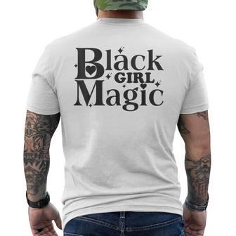 Vintage Afro Black Girl Magic Black History Retro Melanin V2 Men's T-shirt Back Print - Seseable