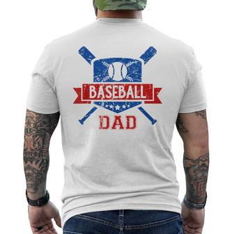 Vintage Baseball Dad Men's T-shirt Back Print - Seseable