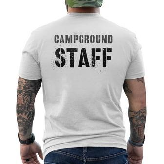 Vintage Campground Staff Summer Counselor Teacher Team Mens Back Print T-shirt - Seseable