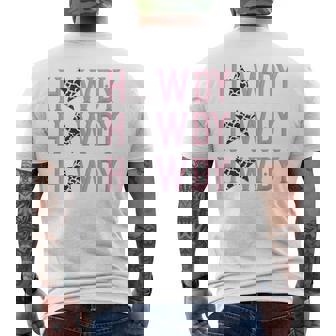 Vintage Cowgirl White Howdy Rodeo Country Western Southern Men's T-shirt Back Print - Seseable