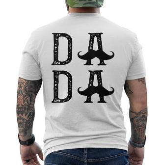 Vintage Dada Mustache Dad Idea Men's T-shirt Back Print - Seseable