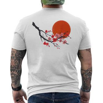 Vintage Sakura Cherry Blossom Tree Japanese Culture Men's T-shirt Back Print - Seseable
