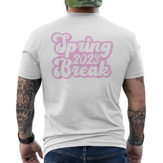 Vintage Spring Break 2023 - Beach Week Group Vacation Men's Back Print T-shirt | Mazezy