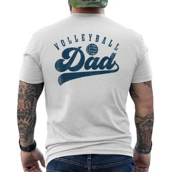 Mens Volleyball Dad Daddy Fathers Day Men's T-shirt Back Print - Seseable