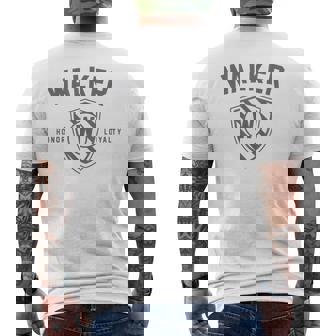 Walker Family Shield Last Name Crest Matching Reunion Mens Back Print T-shirt - Seseable