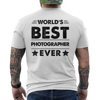 Worlds Best Photographer Ever Mens Back Print T-shirt - Seseable