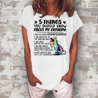 5 Things You Should Know About My Grandma Tie Dye Dinosaur Women's Loosen T-Shirt | Mazezy