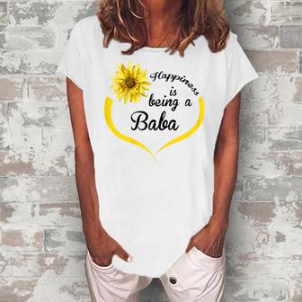 Baba Happiness Is Being A Baba Women's Loosen T-Shirt | Mazezy