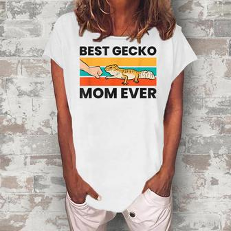 Best Gecko Mom Ever Lizard Leopard Gecko Women's Loosen T-shirt - Seseable