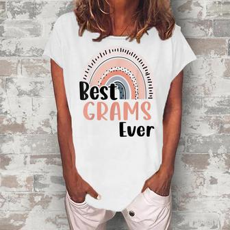 Best Grams Ever Boho Rainbow Mommy Grandma Women's Loosen T-shirt - Seseable