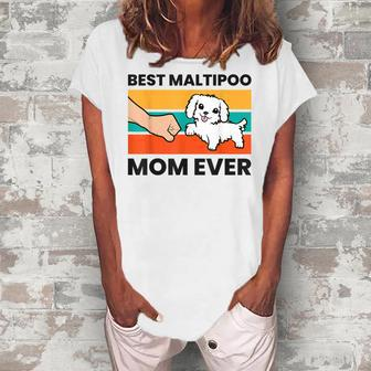Best Maltipoo Mom Ever Maltipoo Dog Women's Loosen T-shirt - Seseable