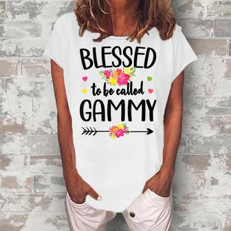 Blessed To Be Called Gammy Grandma Gammy Grandmother Women's Loosen T-Shirt | Mazezy