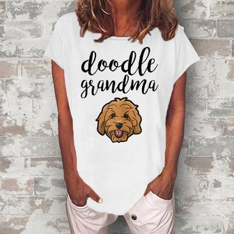 Goldendoodle Grandma Doodle Grandma Cute Dog Women's Loosen T-Shirt | Mazezy