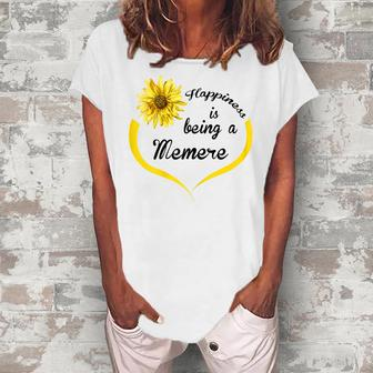 Memere Happiness Is Being A Memere Women's Loosen T-Shirt | Mazezy