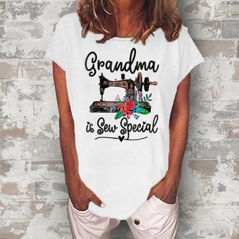 Sewing Machine Quilting Lovers Grandma Is Sew Special Women's Loosen T-Shirt | Mazezy