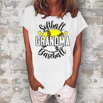 Softball Baseball Grandma Women's Loosen T-Shirt | Mazezy