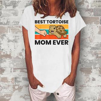 Tortoise Mama Best Tortoise Mom Ever Women's Loosen T-shirt - Seseable