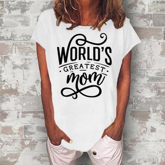 Worlds Greatest Mom Hirt For Best Mom Ever Women's Loosen T-shirt - Seseable