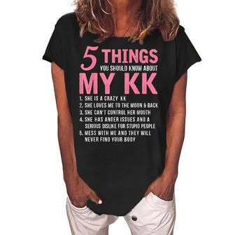 5 Things You Should Know About My Kk Funny Grandma Gift Women's Loosen Crew Neck Short Sleeve T-Shirt | Mazezy