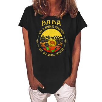 Baba Like A Normal Grandma But Cooler Women's Loosen Crew Neck Short Sleeve T-Shirt | Mazezy