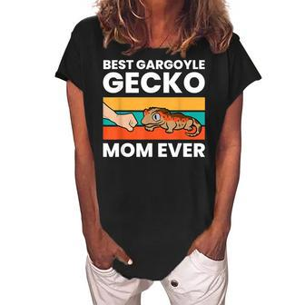 Best Gargoyle Gecko Mom Ever Women's Loosen Crew Neck Short Sleeve T-Shirt - Seseable