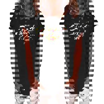 Best Gigi Ever Cute Flowers Birthday Gifts Mom Mothers Day Women's Loosen Crew Neck Short Sleeve T-Shirt | Mazezy