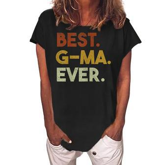 Best Gma Ever Gifts For G Ma Grandma Mothers Day Gift For Womens Women's Loosen Crew Neck Short Sleeve T-Shirt - Seseable