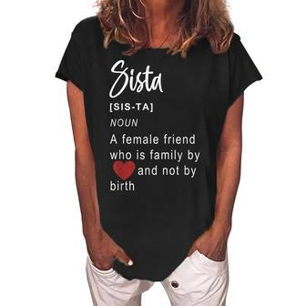 Best Queen Sistas Gifts For Plus Women Sistas Friends Girl Women's Loosen Crew Neck Short Sleeve T-Shirt - Seseable
