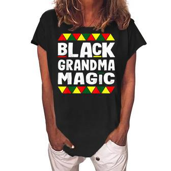 Black Grandma Magic Black History Month Africa Pride Women's Loosen Crew Neck Short Sleeve T-Shirt | Mazezy