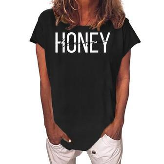 Blessed Honey Grandma Honey Grandmother Women's Loosen Crew Neck Short Sleeve T-Shirt | Mazezy