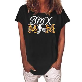 Bmx Mom Bmx Bike Gift For Womens Women's Loosen Crew Neck Short Sleeve T-Shirt | Mazezy