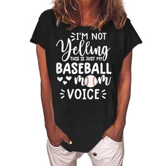 Funny S For Women Baseball Mom Baseball Gift For Womens Women's Loosen Crew Neck Short Sleeve T-Shirt | Mazezy