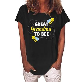 Gift For Great Grandma To Bee New First Time Mothers Day Gift For Womens Women's Loosen Crew Neck Short Sleeve T-Shirt | Mazezy