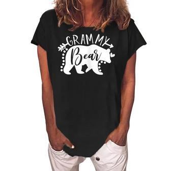 Grammy Bear Grandma Grandmother Gifts Gift For Womens Women's Loosen Crew Neck Short Sleeve T-Shirt | Mazezy
